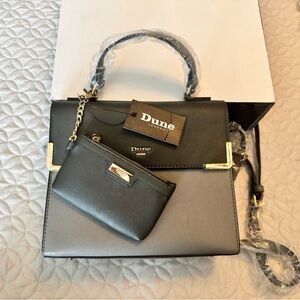 Dune London Two-Tones Gray Purse w/ Detachable coin purse
